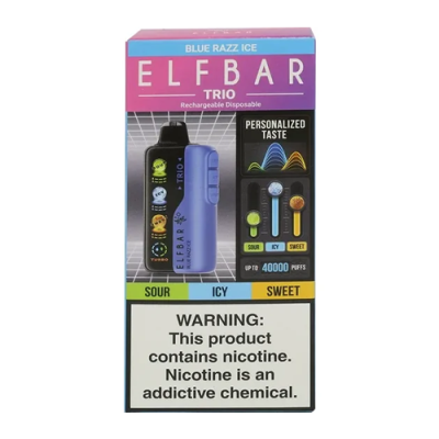 ELF BAR TRIO 40K BLUE RAZZ ICE