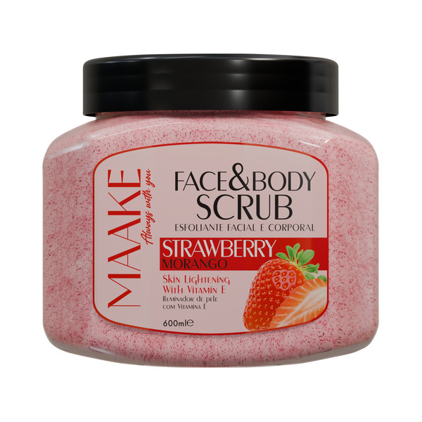 EXFOLIANTE FACIAL Y CORPORAL DAMASCO MAAKE DE FRUTILLA 600ML