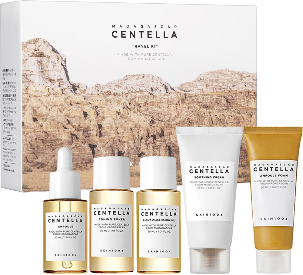 KIT CUIDADO FACIAL SKIN1004 MADAGASCAR CENTELLA TRAVEL - 5 PIEZS