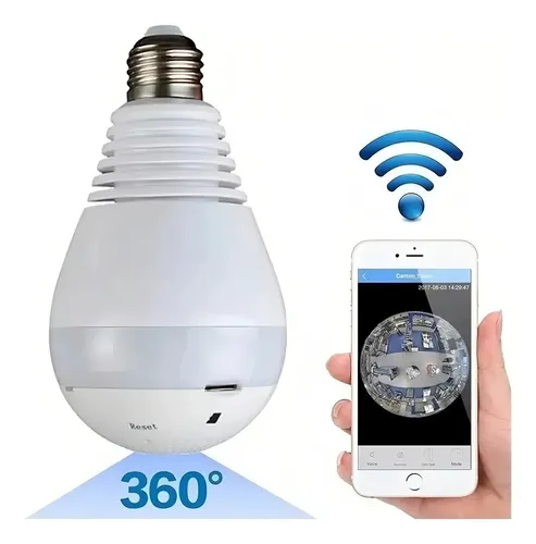 CAMERA WIFI SMART FOCO IP 360 LAMPARA